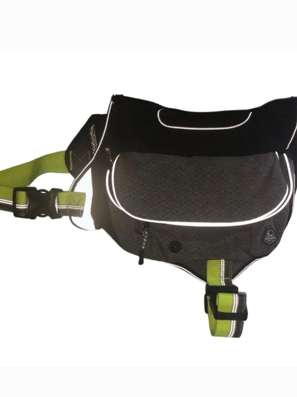 NEW Arcadia Trail Dog Harness Reflective Backpack Mesh lightweight grey S M pet